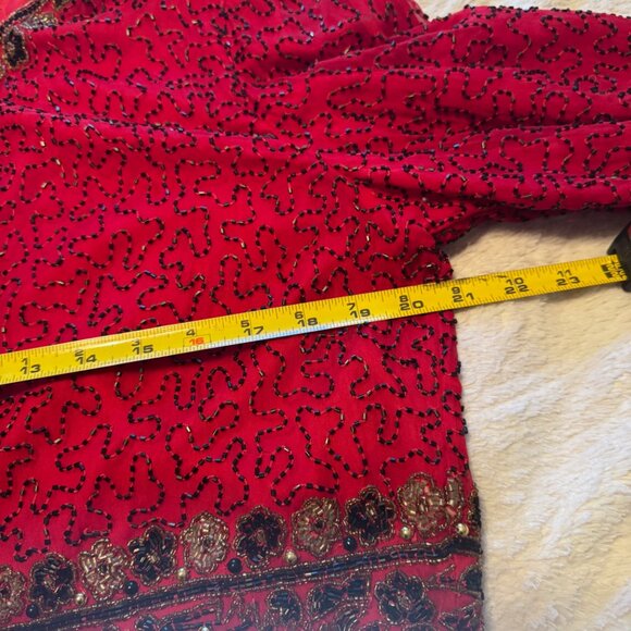 Laurence Kazar silk beaded sequined jacket - Picture 5 of 7